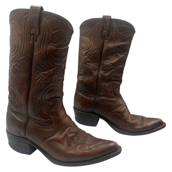 Nocona Brown Leather Western Cowboy Boot Style 31294 Mens 9 EE main image 6